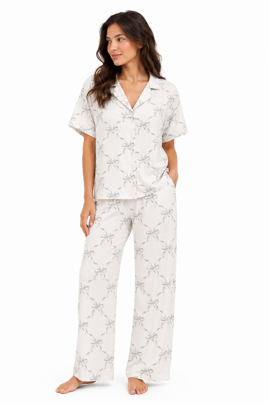 Printed Classic Pajama - Grey