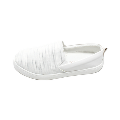 Faux Leather Comfortable Sneakers - White