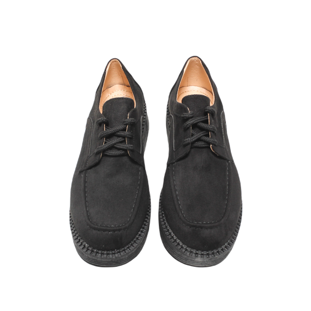 Suede Lace-Up Shoes – Black