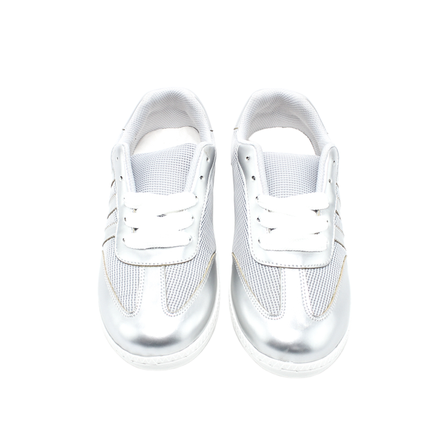 Faux Leather Casual Sneakers - Grey