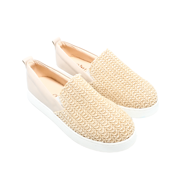 Casual Slip-On Sneakers - Beige