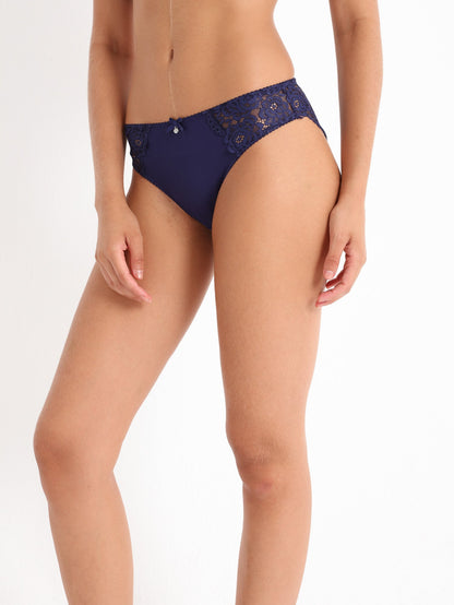 Lace Desire Bikini - Navy Blue