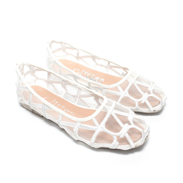 Strappy Mesh Sneakers - White