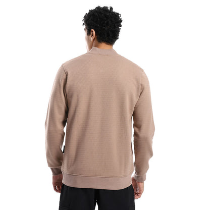 Comfortable  Semi-Collar Sweatshirt