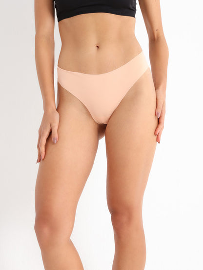 Seamless Elegance Thong Pink Nude