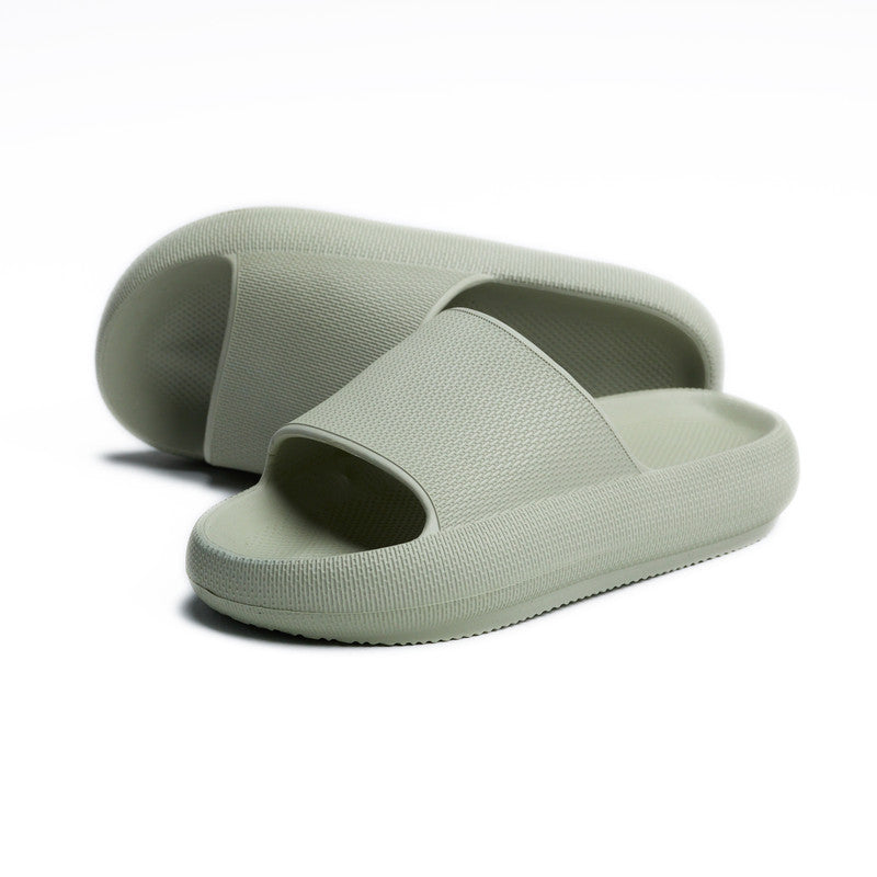 EVA PVC Solid Slide Slippers – Grey