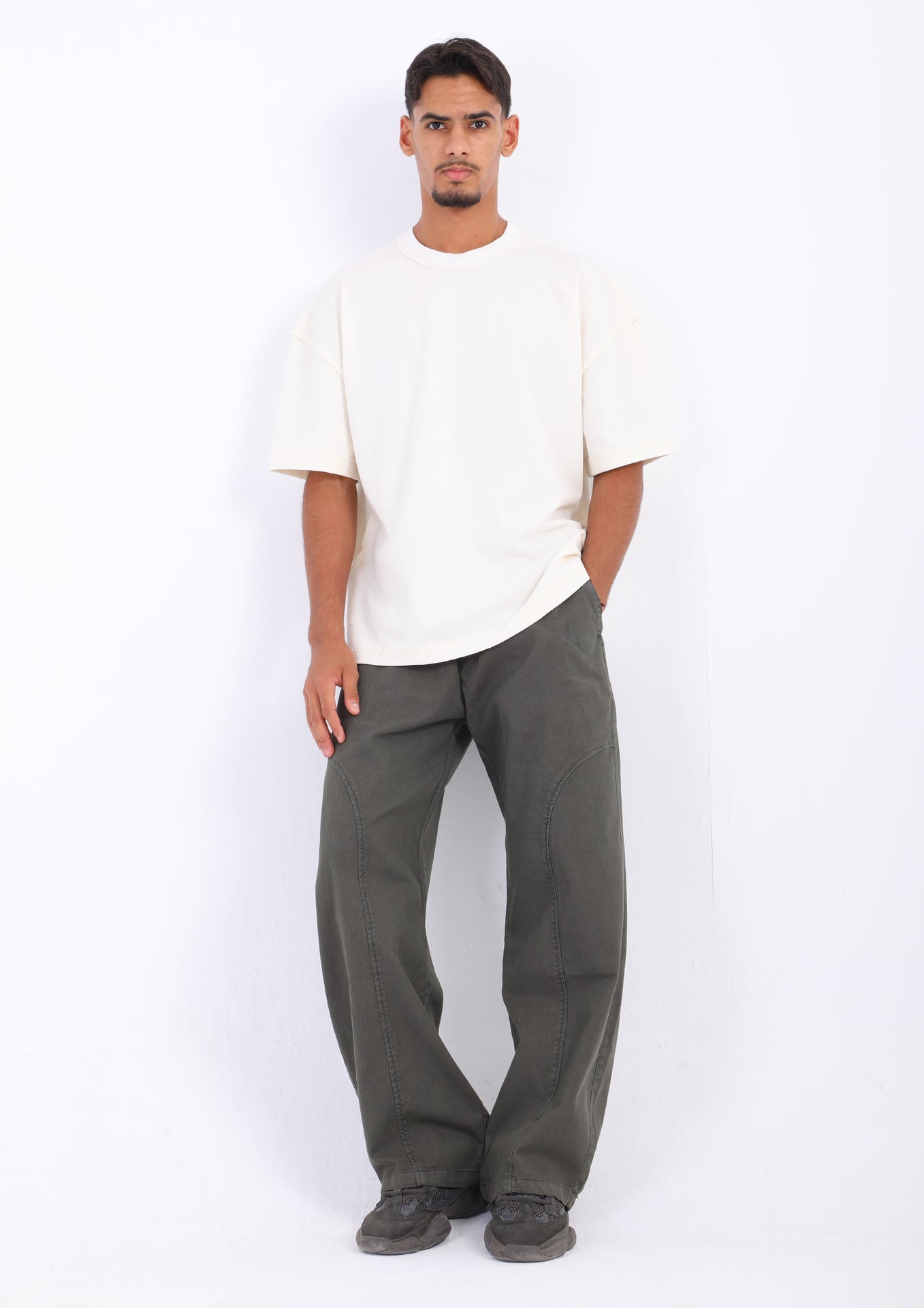 Gabardine Panel Pants
