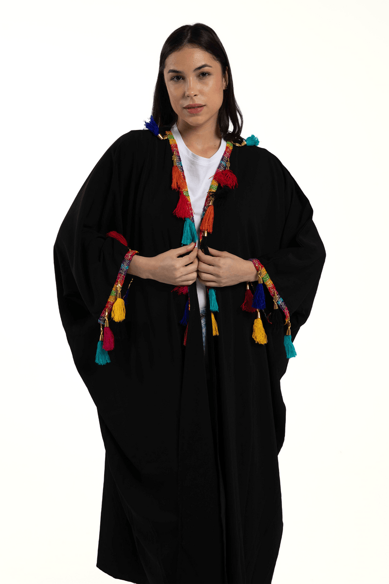 Kimono with Colorful Tassels
