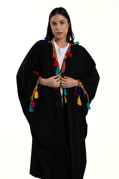 Kimono with Colorful Tassels