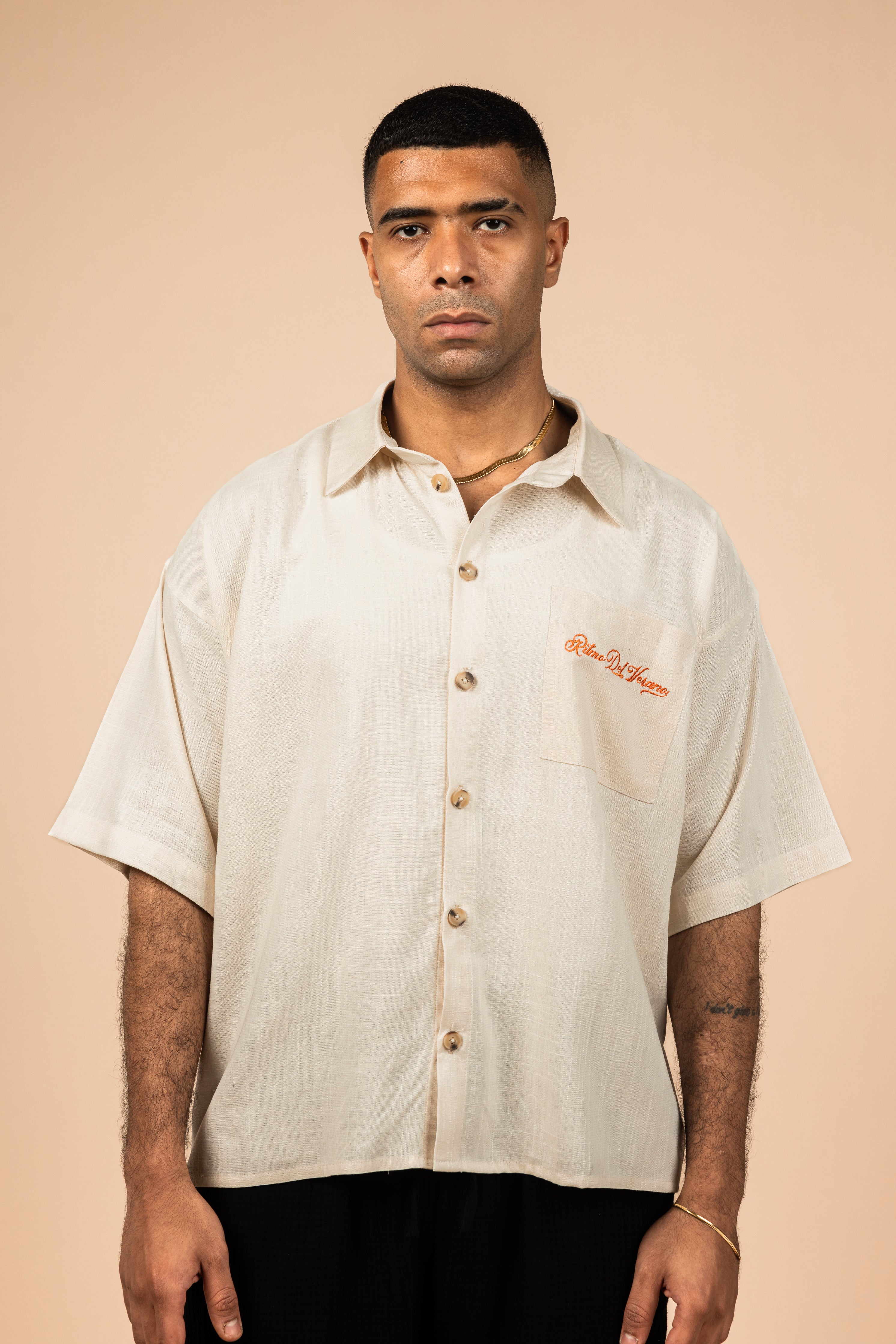 RDV Boxy Fit Linen Shirt - Off White