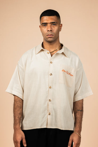 RDV Boxy Fit Linen Shirt - Off White