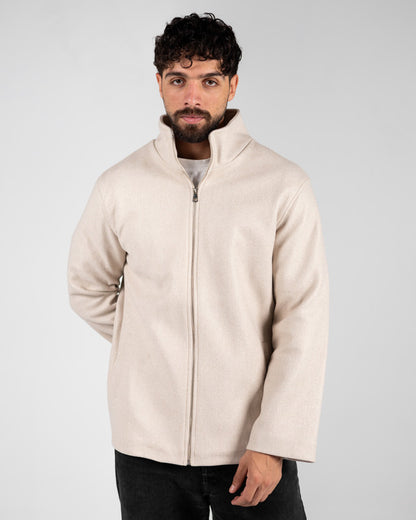 Wool Solid Jacket – Cream