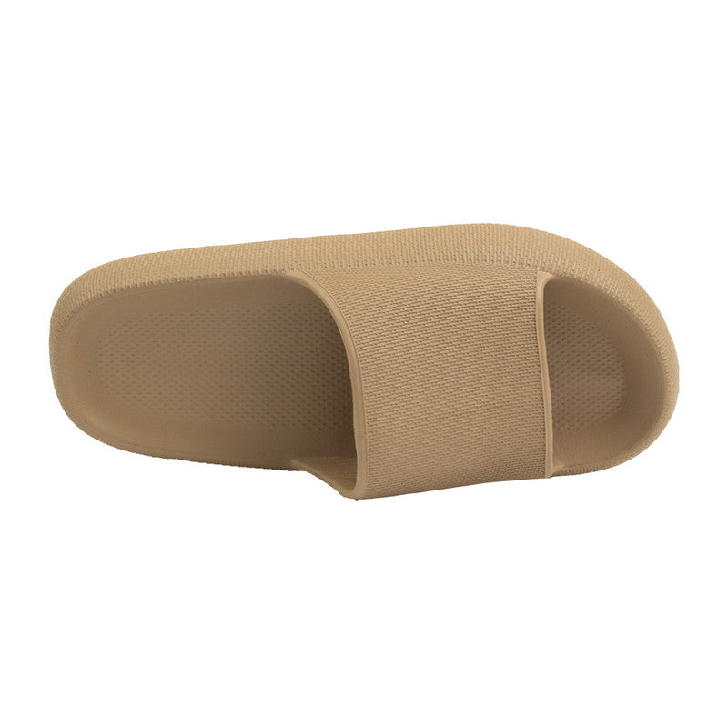 EVA PVC Solid Slide Slippers – Beige