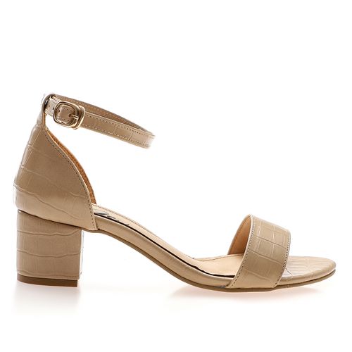 Flocked Leather Sandal