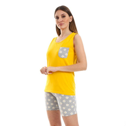 Sleeveless Pajama Set Set