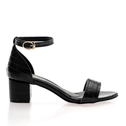 Flocked Leather Sandal