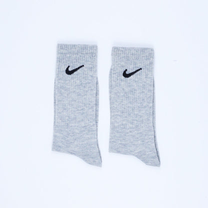 Cotton Basic Crew Socks – Grey