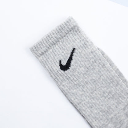 Cotton Basic Crew Socks – Grey