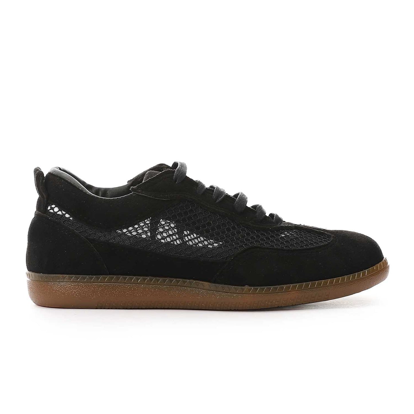 Mesh Suede Sneakers – Black