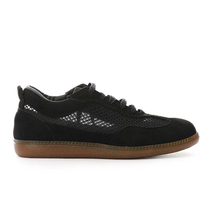 Mesh Suede Sneakers – Black