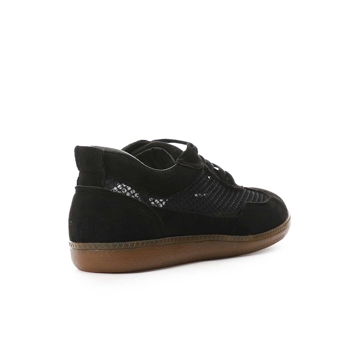Mesh Suede Sneakers – Black
