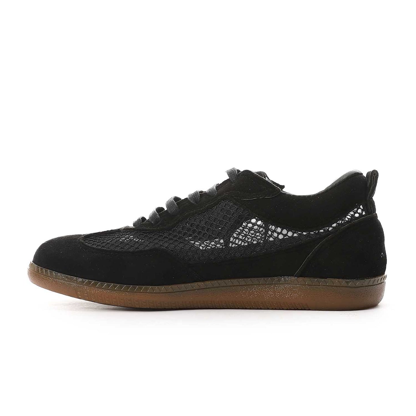 Mesh Suede Sneakers – Black