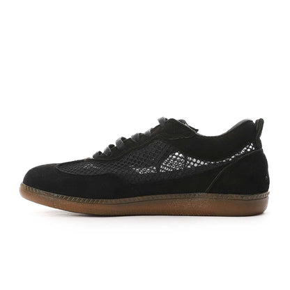 Mesh Suede Sneakers – Black