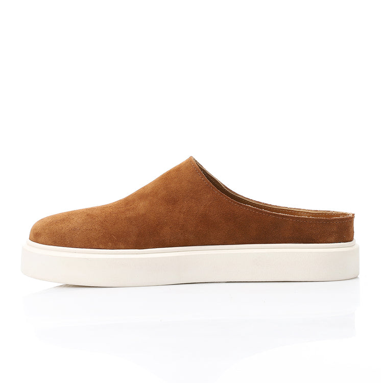 Suede Clog Mules – Brown