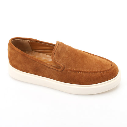Suede Solid Loafers – Havan