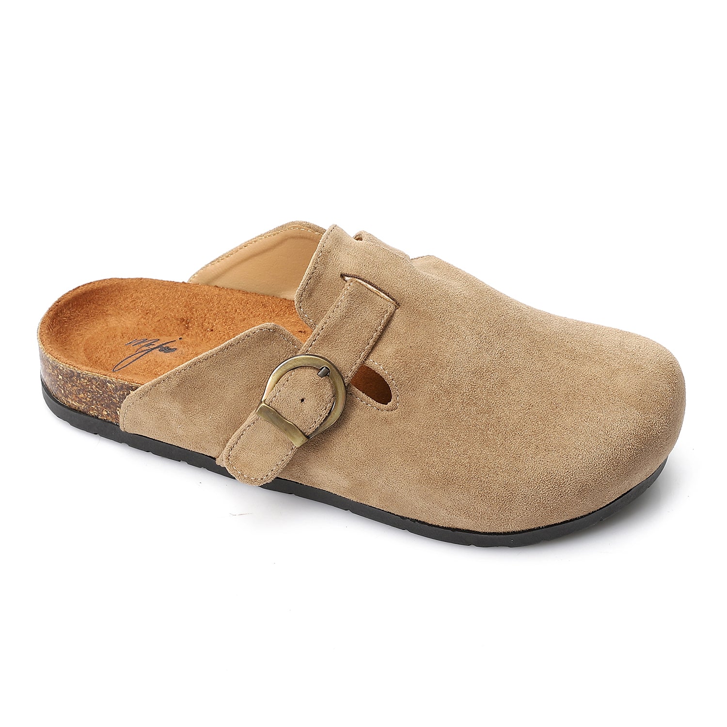 Suede Plain Comfort Clogs – Beige (3050)