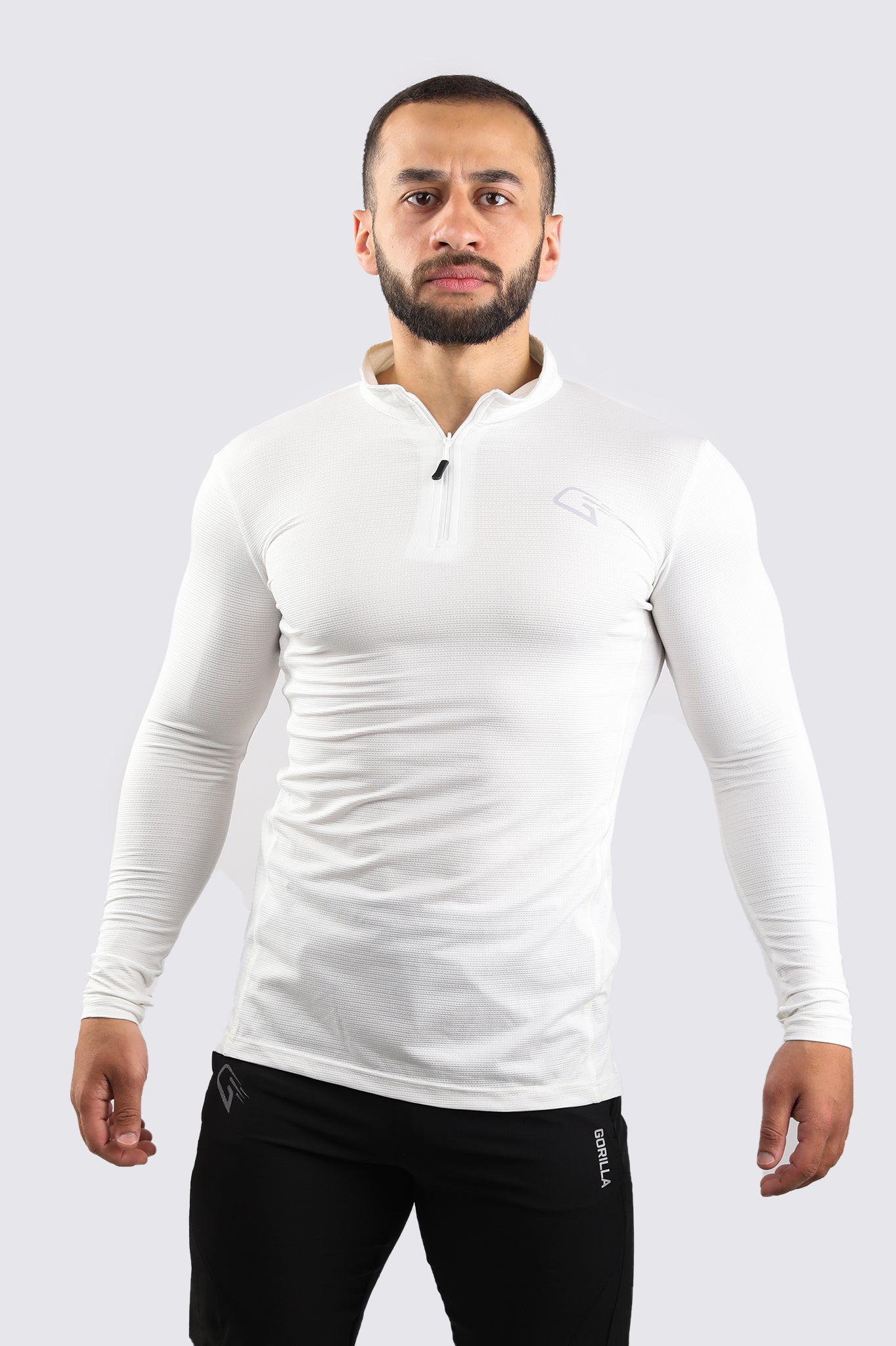 Synthetic Hyper Drive quarter zipper - White