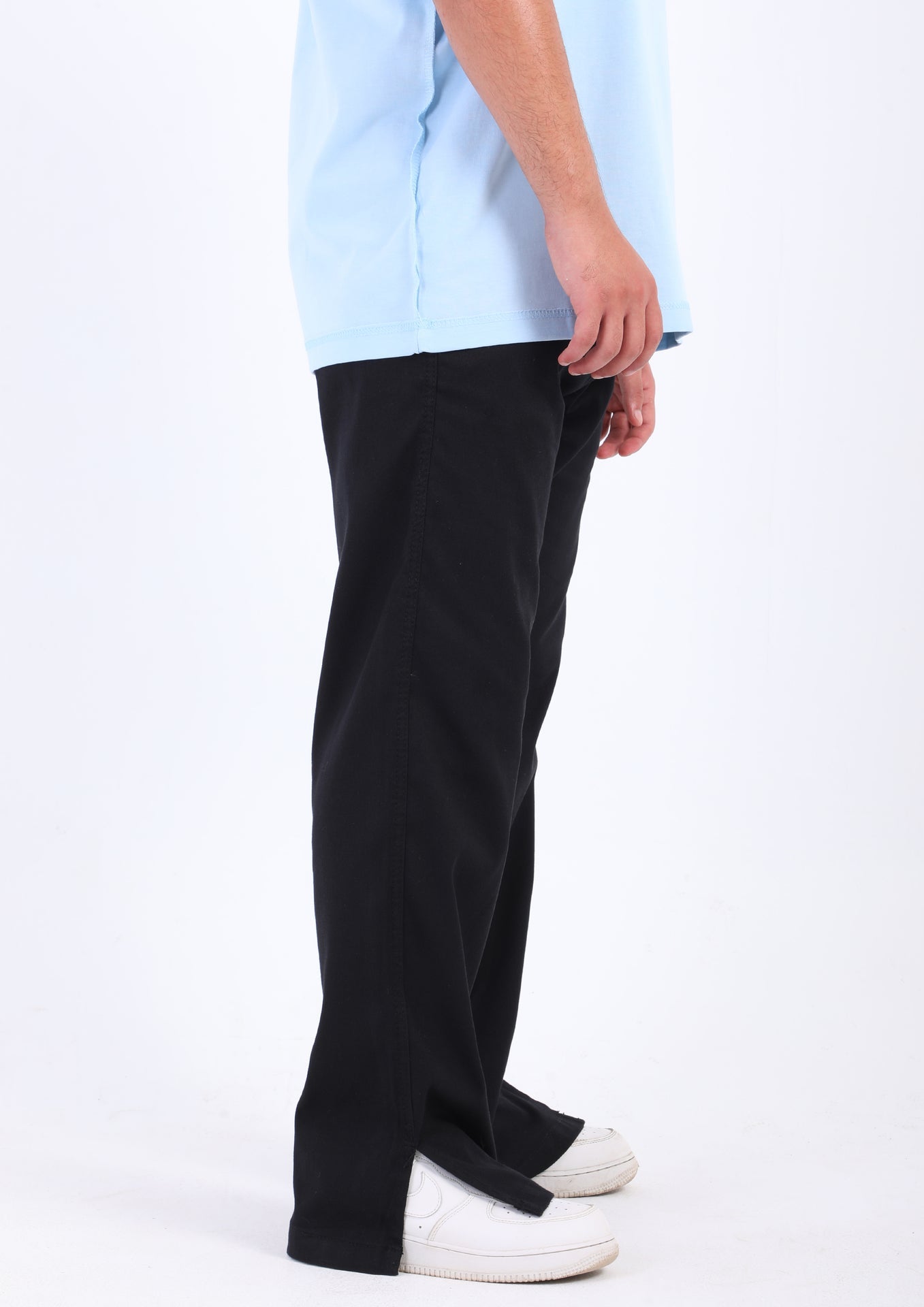 Gabardine Split Hem Pants