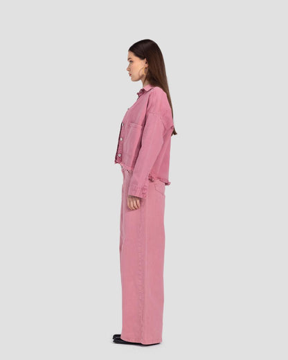 Basic wide-leg pants in cashmere