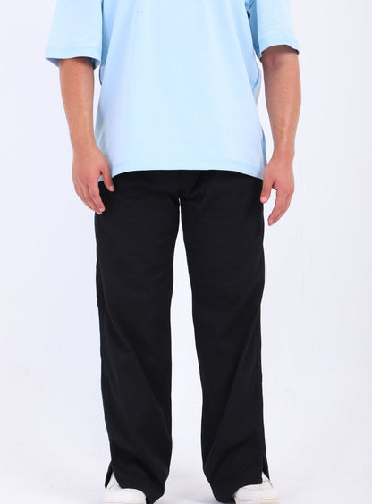 Gabardine Split Hem Pants