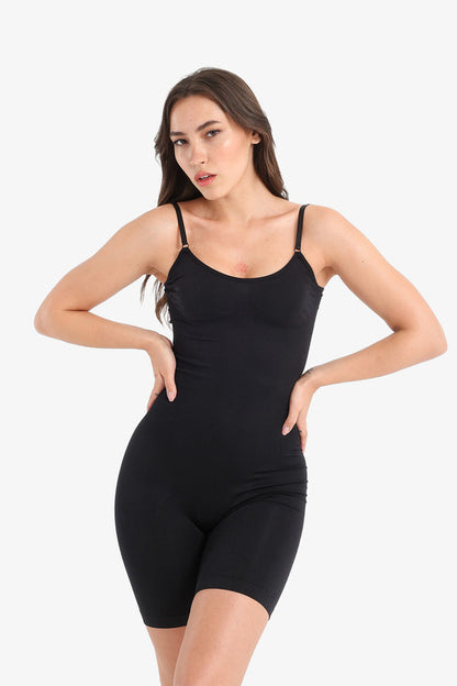 One-Piece Seamless Bodysuits. Black