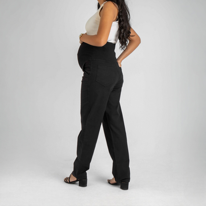 Cotton Gabardine Solid Maternity Pants