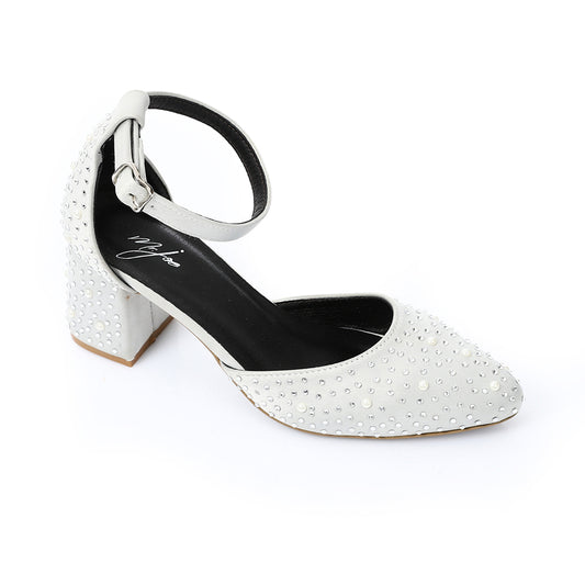 Jeweled Satin Soiree Shoes