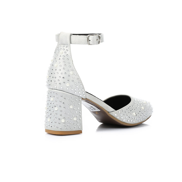 Jeweled Satin Soiree Shoes