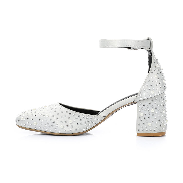 Jeweled Satin Soiree Shoes