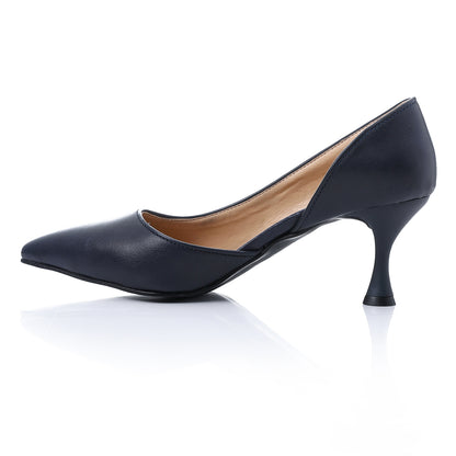 Slip On Pointed Toecap Kitten Heel Pumps