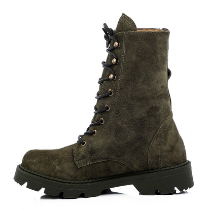 High Lace Up Closure Boots