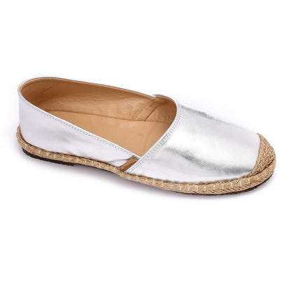 Straw Sole Slip On Women Flats