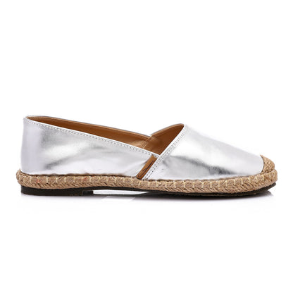 Straw Sole Slip On Women Flats