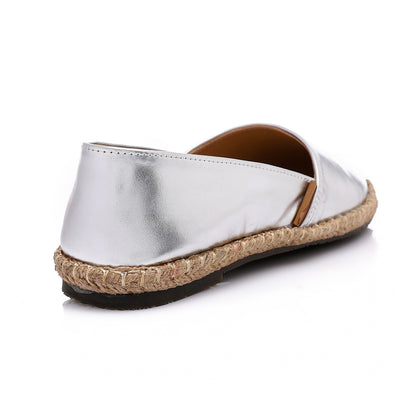 Straw Sole Slip On Women Flats