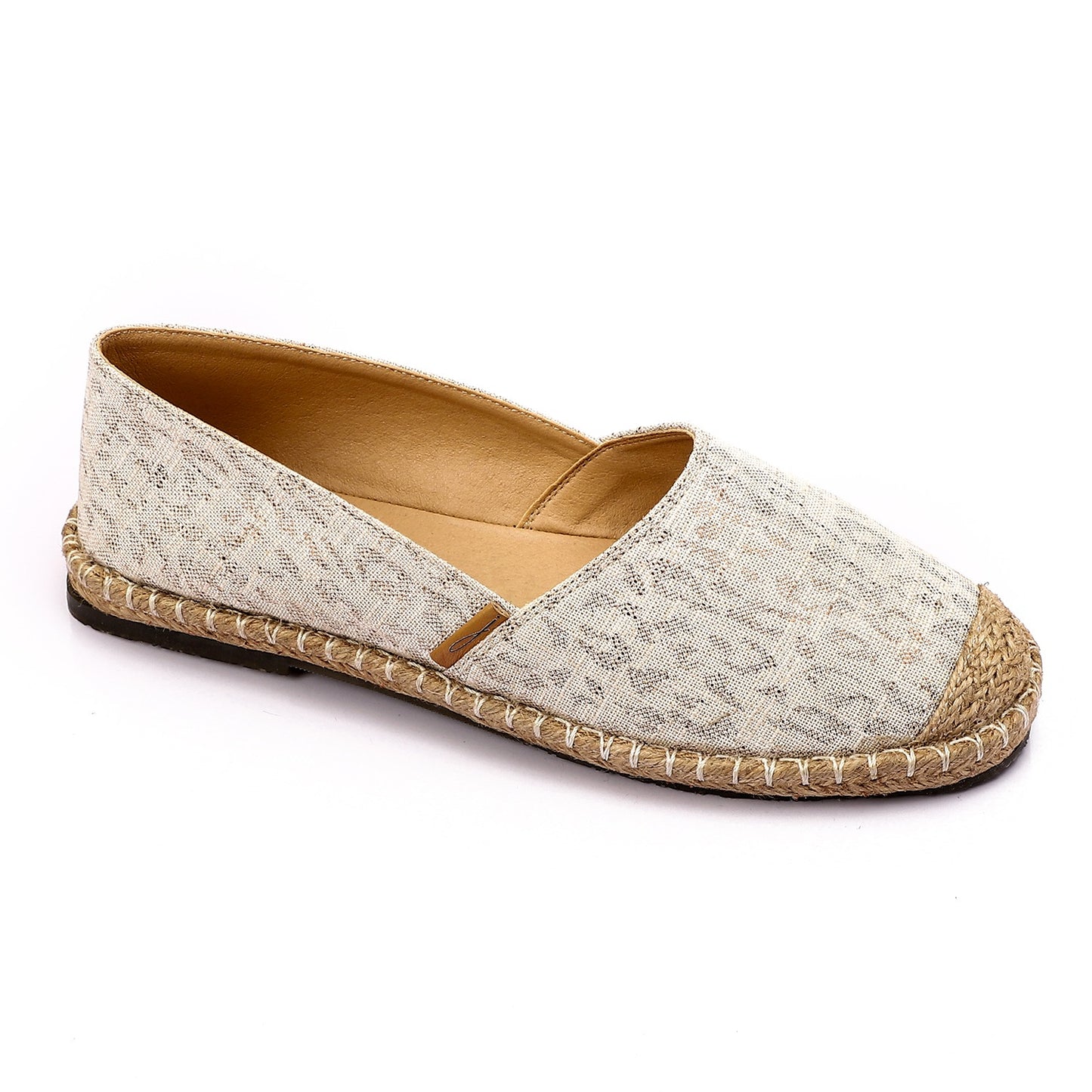 Leopard Print Espadrilles With Straw Round Toe