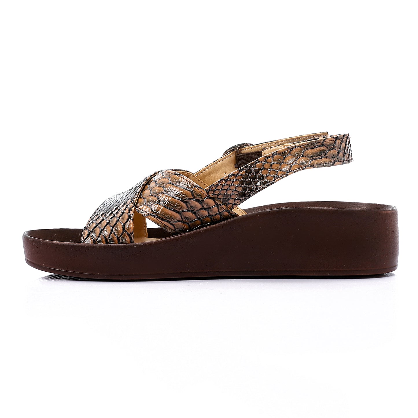 Cross Toecap Reptile Skin  Sandals