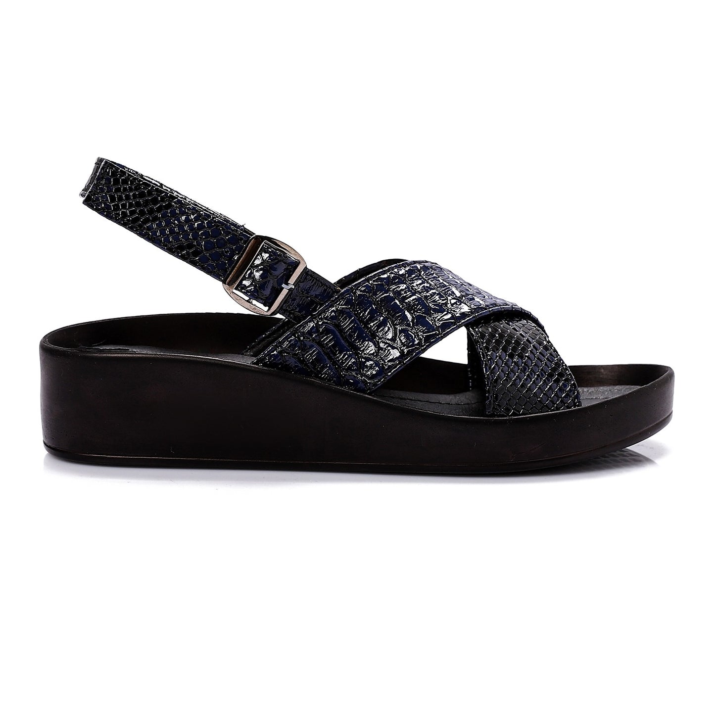 Cross Toecap Reptile Pattern Sandals