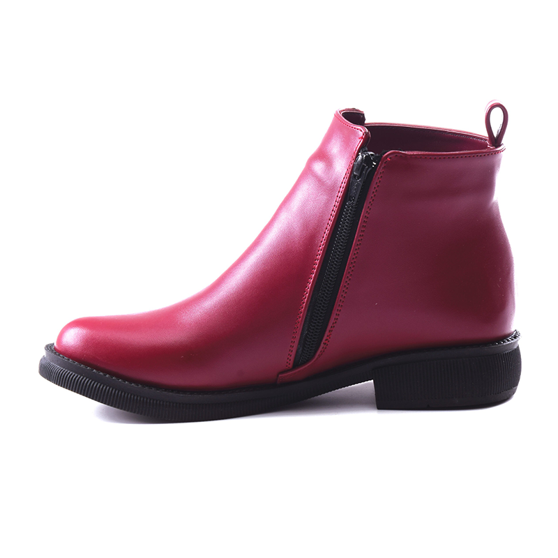 Boot For Women Faux Leather Burgundy