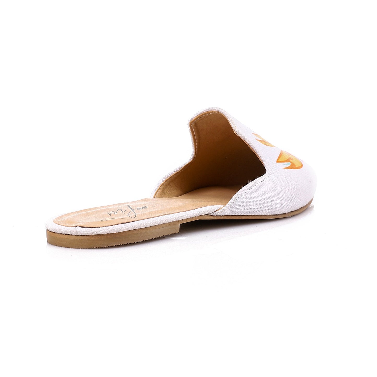 Slip On Whitem Mules