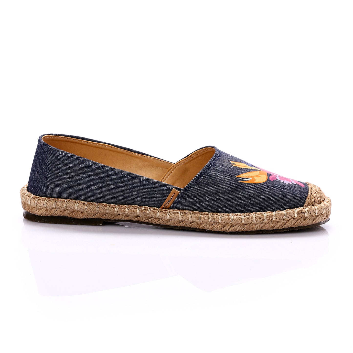 Floral Pattern Round Toecap Espadrille